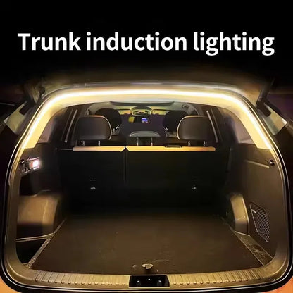 Car high brightness trunk lighting ambient light interior decoration LED wiring free automatic sensing tailgate light strip Beauty World Shop