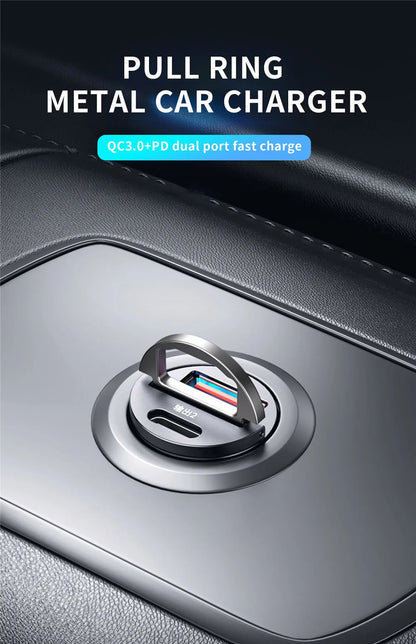 100W/200W QC3.0 PD Mini Car Charger 12-24V Lighter Fast Charging Car USB Type C Charger for Xiaomi Samsung Huawei iPhone Power Beauty World Shop