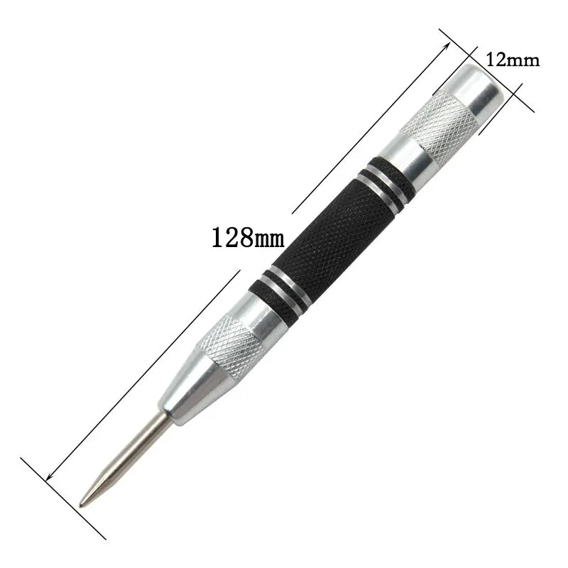 2pc Spring Type Automatic Center Punch Locator Glass Striker Window Breaker Punch Centering Punch Punch Tool Beauty World Shop