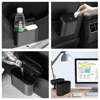 Car Trash Can (with Lid) Contains 60 (300) Garbage Bags, Small Car Trash Can, Leak-proof Mini Car Accessories Beauty World Shop