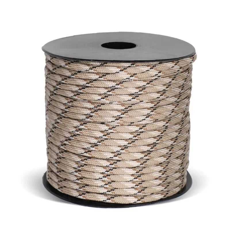 50m 650 Military Paracord 9 Strand 4mm Tactical Parachute Cord Camping Accessories DIY Weaving Rope Outdoor Survival Equipment Beauty World Shop