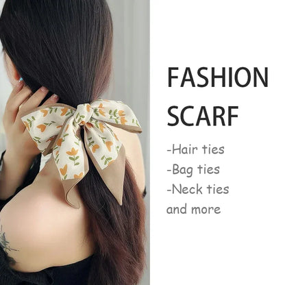 5pcs/set Series Silk Satin Scarf Women Cloth Hair Bands Headdress Accessories Lady Scarves Ribbon Neck Ties for Bag Handle Beauty World Shop
