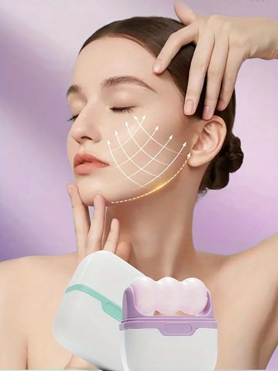 Double-headed ice roller, used for facial and head massage, made of resin material, non-electric skin care tool Beauty World Shop