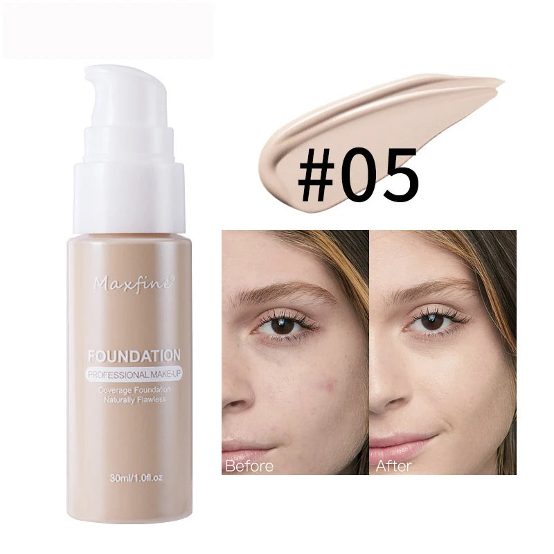 Liquid Foundation Effective Concealer Waterproof Sweat-resistant Makeup Professional Cosmetics Beauty World Shop