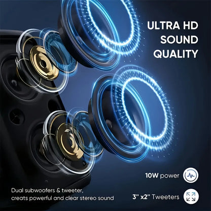 Karaoke Radio FM Bluetooth Speaker Portable Wireless With Microphone Lamp Machine Caixa De Som Sound Box Music Subwoofer LED TWS