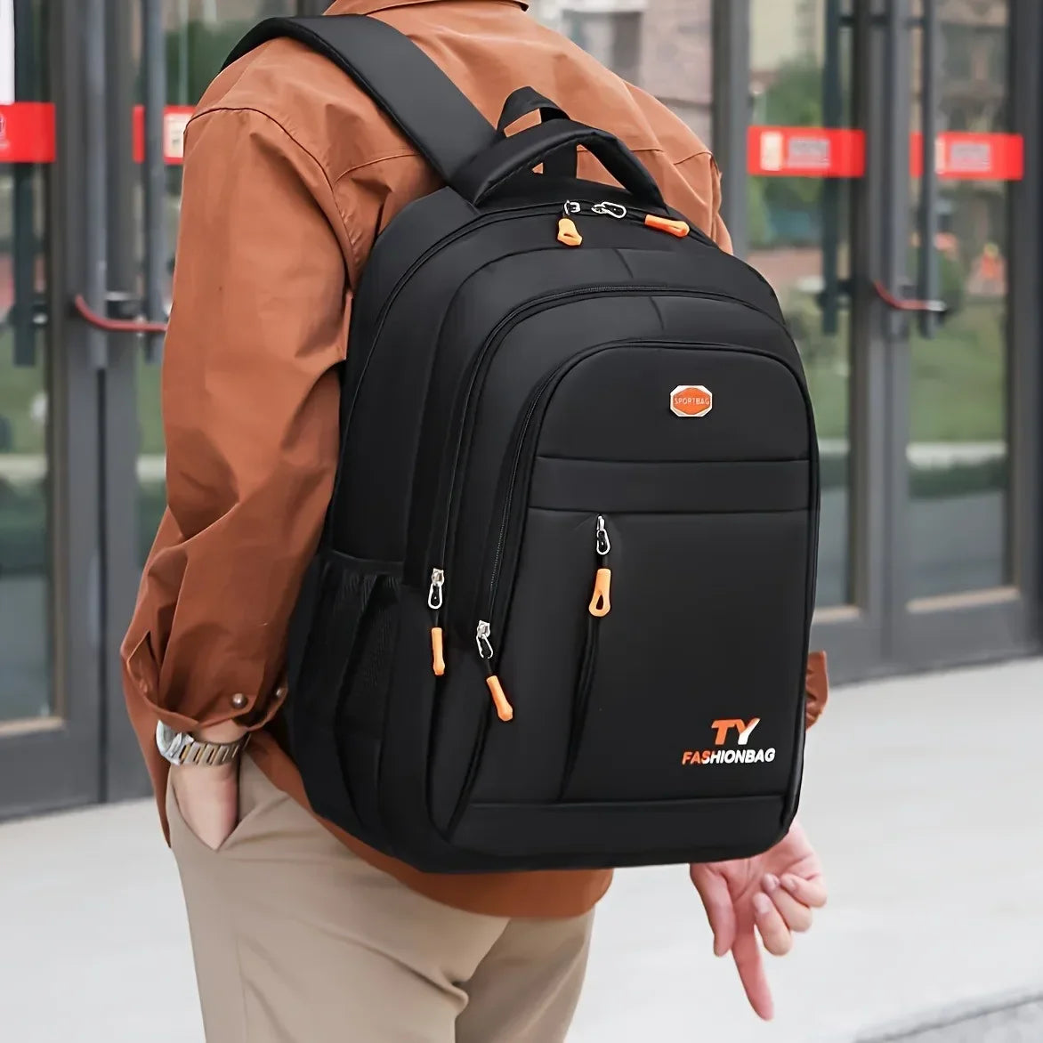 1 Pc Men's Backpack, Large Capacity Waterproof Casual Backpack,Adjustable Computer Backpack Beauty World Shop