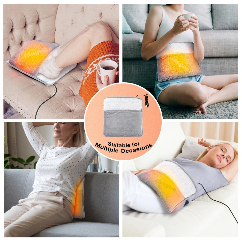 Foot Warmer USB Foot Heater Thermal Foot Heating Pad Soft Plush Warm Foot Cover Electric Heating Feet Warmer for Home Bedroom Beauty World Shop