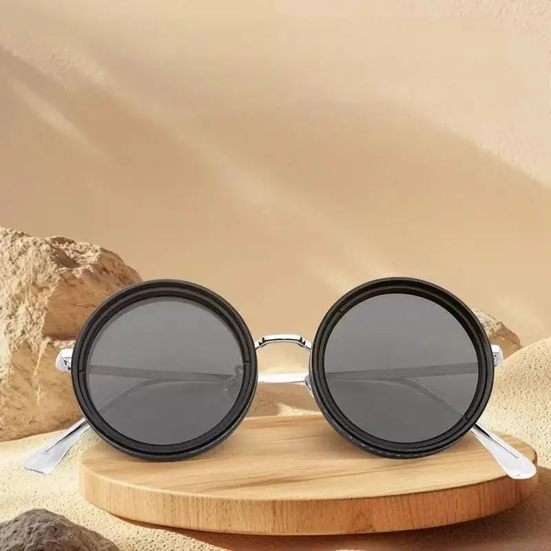 2025 Fashion New Unisex Handmade ND9 Level Sunglasses Stepless Rotating Filter Retro Polarized Sunglass Cycling Sports Glassees Beauty World Shop