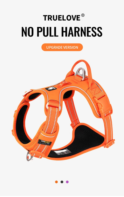 TRUE LOVE Pet Harness No Pull Nylon Reflective Dog Harness Adjustable Comfortable Control Step-in Brilliant Truelove TLH5654 Beauty World Shop