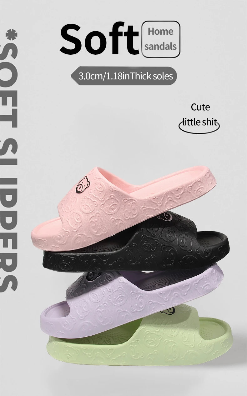 Non-slip Slippers Female Outer Wear 2024 New Bathroom Bathroom Indoor Home Sandals Female Summer Eva Beauty World Shop