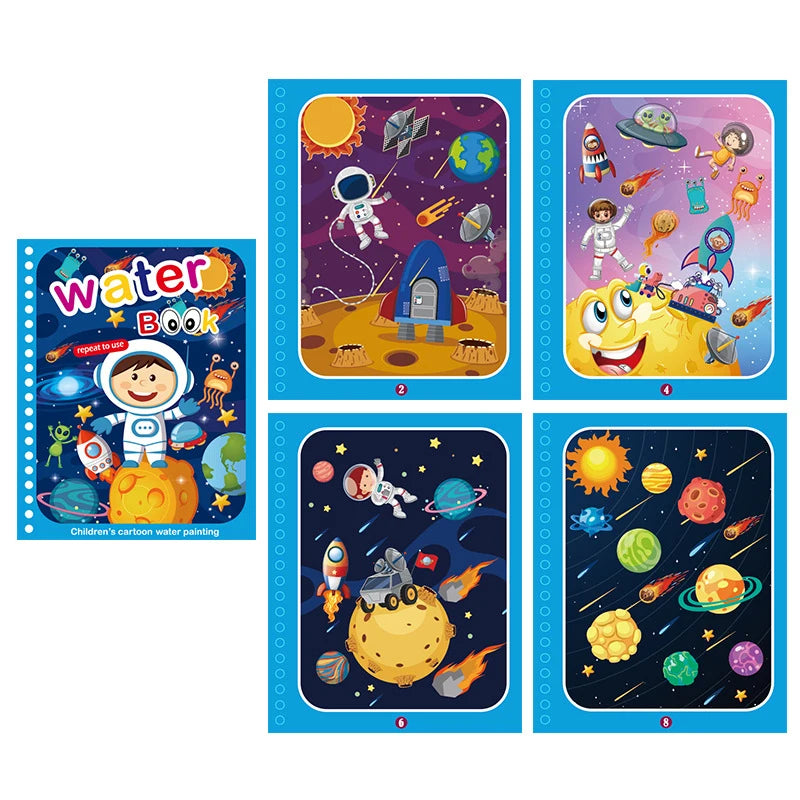 NEW Kids Magic Water Drawing Books Coloring Books Painting Toys for Kids Birthday Christmas New Year Gift for Boys and Girls Beauty Fashion
