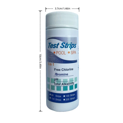 Chlorine PH Test Strips SPA Swimming Pool Aquarium Fish Tank Water Tester Paper Residual Chlorine PH Value Alkalinity Hardness Beauty World Shop