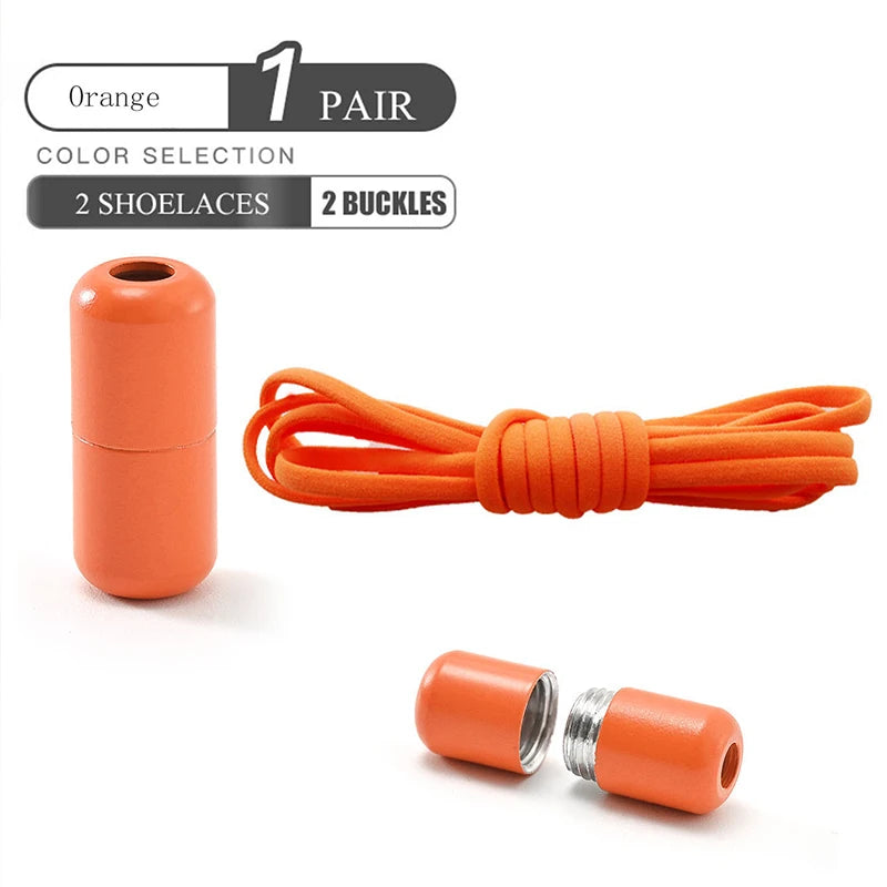 Elastic No Tie Shoelaces Semicircle Shoe Laces For Kids and Adult Sneakers Shoelace Quick Lazy Metal Lock Laces Shoe Strings Beauty World Shop