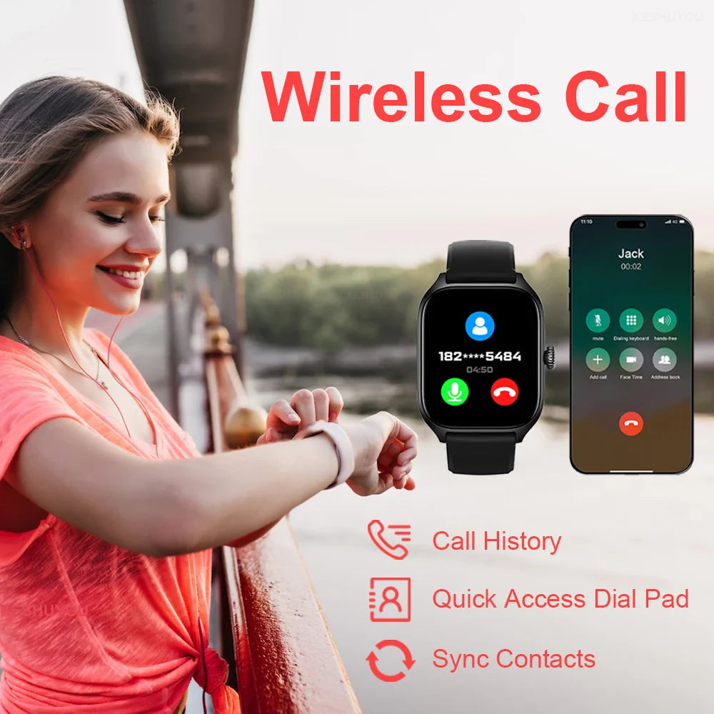 H9 New Smart Watch 2.01 Inch HD Display Answer Make Call Message Preview Sport Modes DIY Dial Weather Forecast For Men Women Beauty World Shop