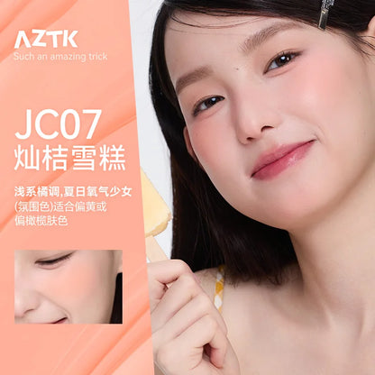AZTK JC04 Water To Powder Liquid Blush Soft Matte Natural Flush Brightening Cheek Tint Lightweight Blendable Waterproof Makeup Beauty World Shop