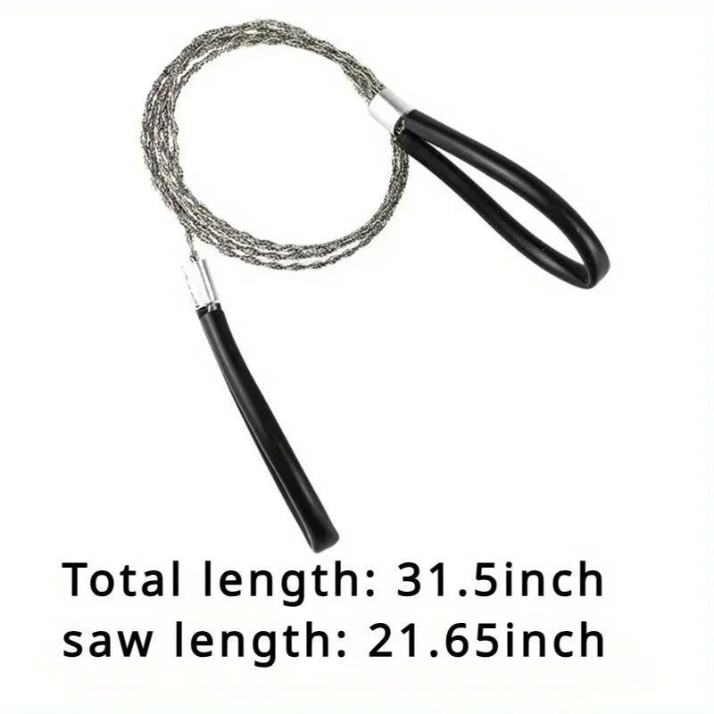 1PC portable stainless steel wire saw with finger handle, Pocket Manual chain saw for outdoor camping hiking survival Beauty World Shop