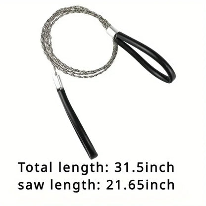 1PC portable stainless steel wire saw with finger handle, Pocket Manual chain saw for outdoor camping hiking survival Beauty World Shop