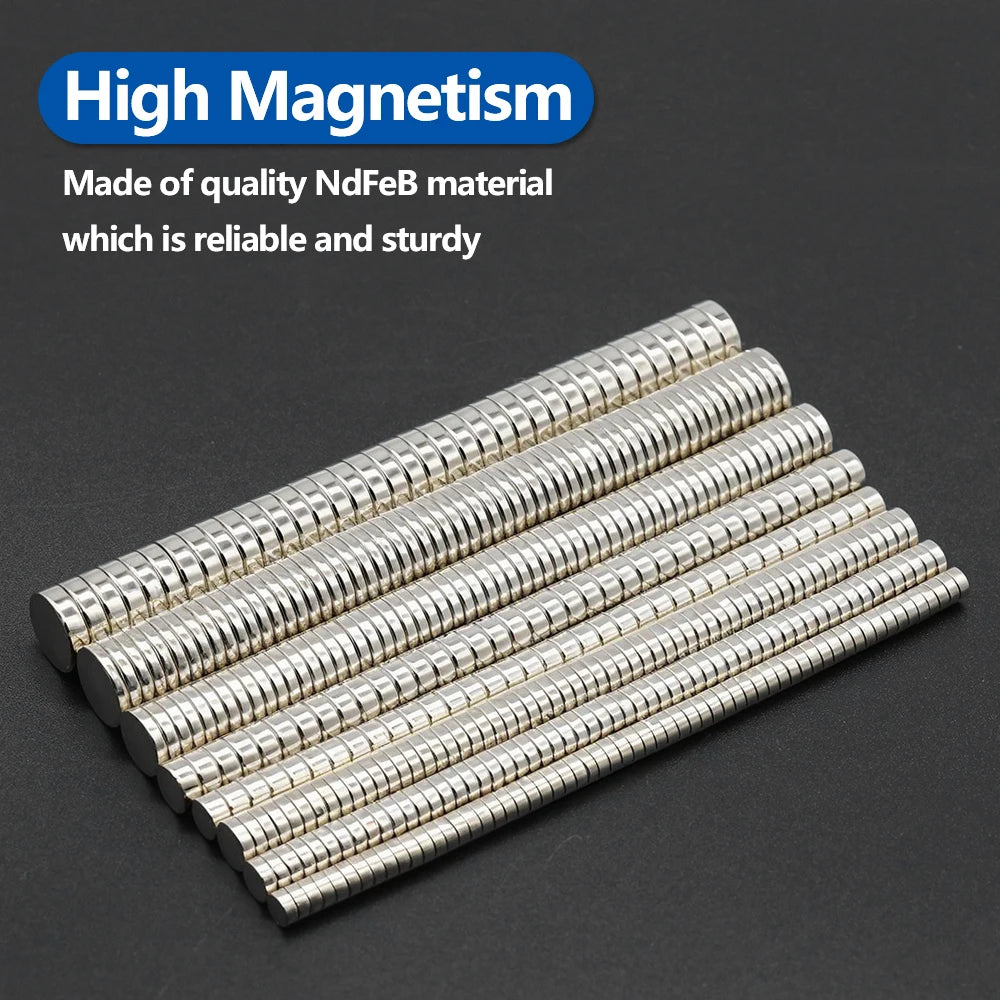 Powerful Neodymium Magnet N35 NdfeB Permanent Magnetic imanes Round Super Strong Fridge Magnets DIY 2/4/5/6/8/10x2/3mm Beauty World Shop