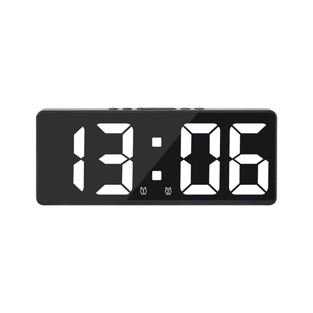 Creative Number Clock Color Nightlight Temperature Calendar Alarm Clock LED Large Number Electronic Clock Backlight Home Decor Beauty World Shop