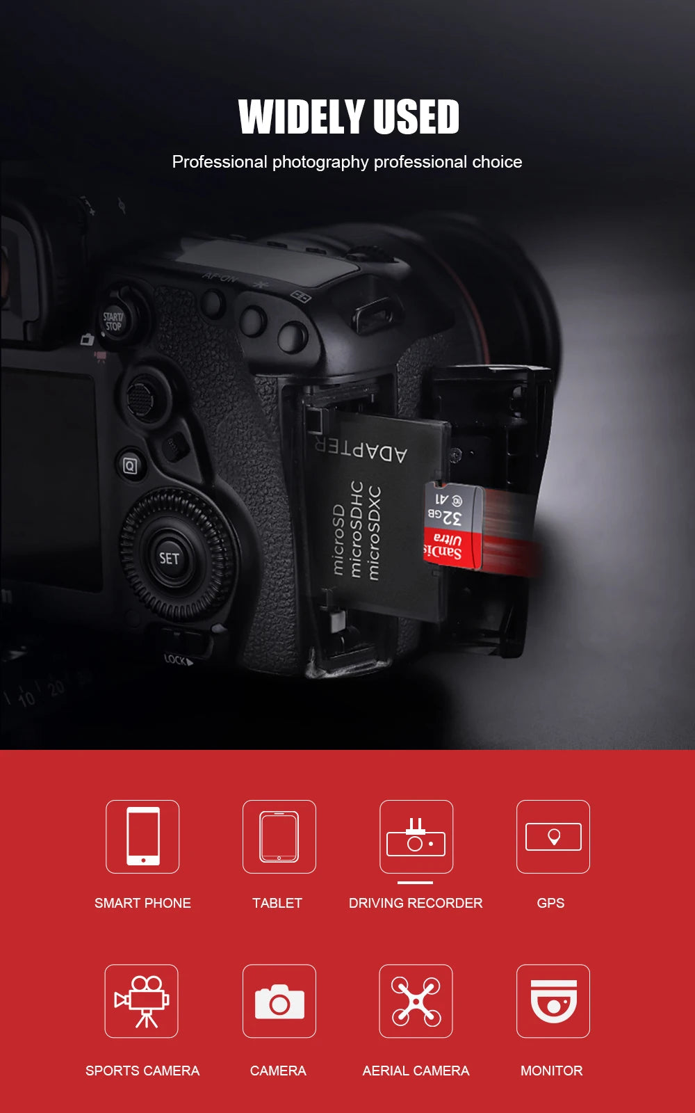 Original Sandisk Memory Card 256GB 128GB 64GB 32GB TF micro sd card Class 10 UHS-1 flash card Memory Microsd for Samrtphone PC Beauty World Shop