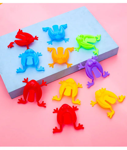 20pcs Bouncing Frog Nostalgic Toys For Children Kindergarten Educational Toy Jumping Frog Toy Christmas Gift Beauty Fashion