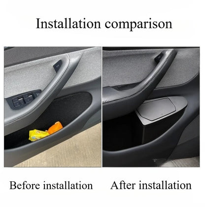 Front Door Storage Trash Can for Tesla Model Y Juniper 2025 Car Door Storage Box Multi Functional Storage Box Car Accessories Beauty World Shop