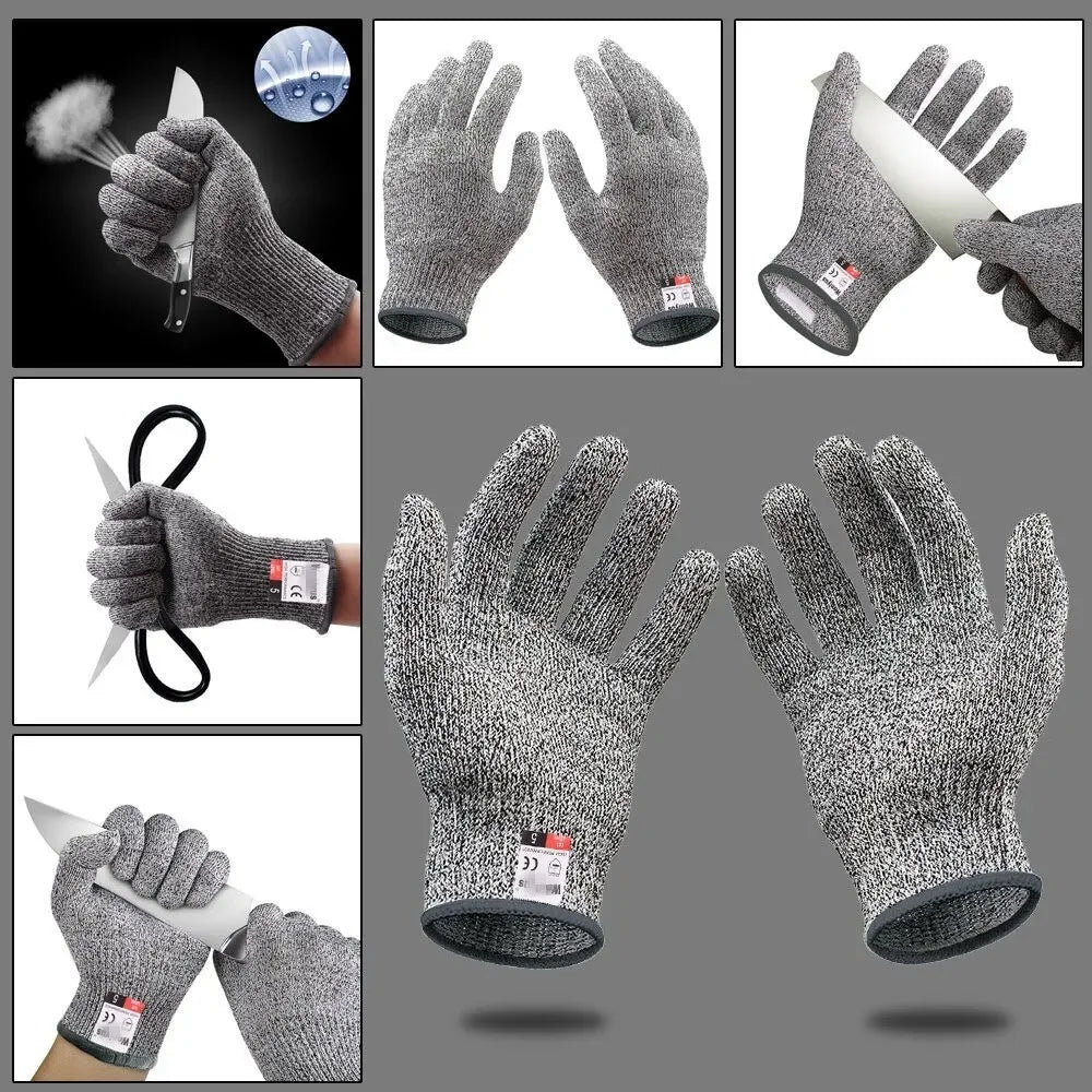 Grade 5 Cut-Resistant Kitchen Gloves – HPPE Protective Gloves for Glass Cutting, Scratch Resistance & Safety (Ideal for Gardener Beauty World Shop