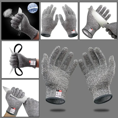 Grade 5 Cut-Resistant Kitchen Gloves – HPPE Protective Gloves for Glass Cutting, Scratch Resistance & Safety (Ideal for Gardener Beauty World Shop