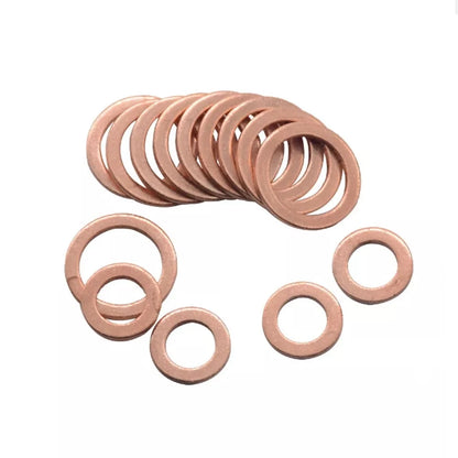 300/280/200/100Pcs Washer Copper Sealing Solid Gasket Washer Sump Plug Oil For Boat Crush Flat Seal Ring Tool 300/280/200/100Pcs Beauty Fashion