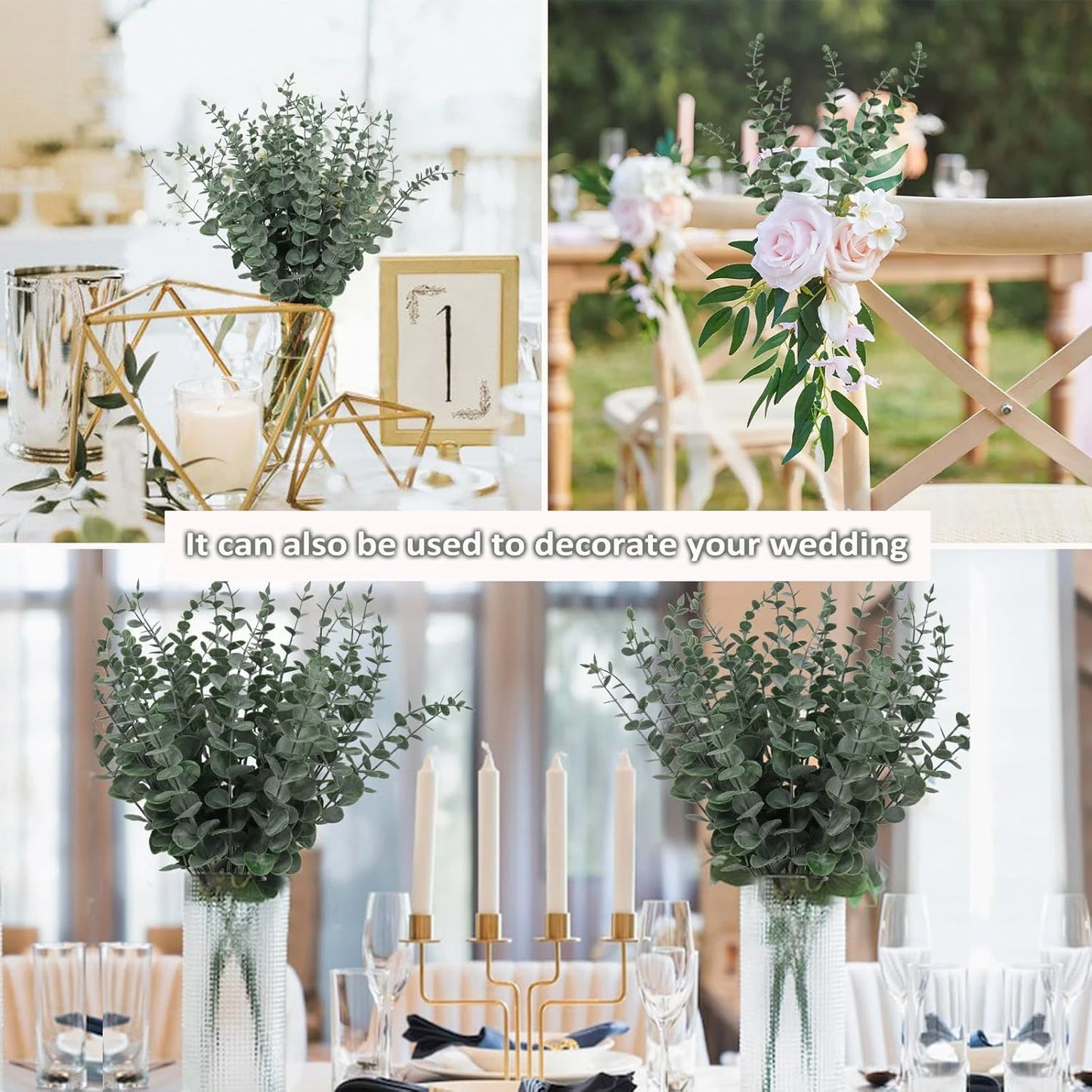 10/20pcs Artificial Plants Eucalyptus Leaves Fake Plants Vase Home Table Party Wedding Bridal Bouquet Decorations Outdoor Garden Beauty World Shop