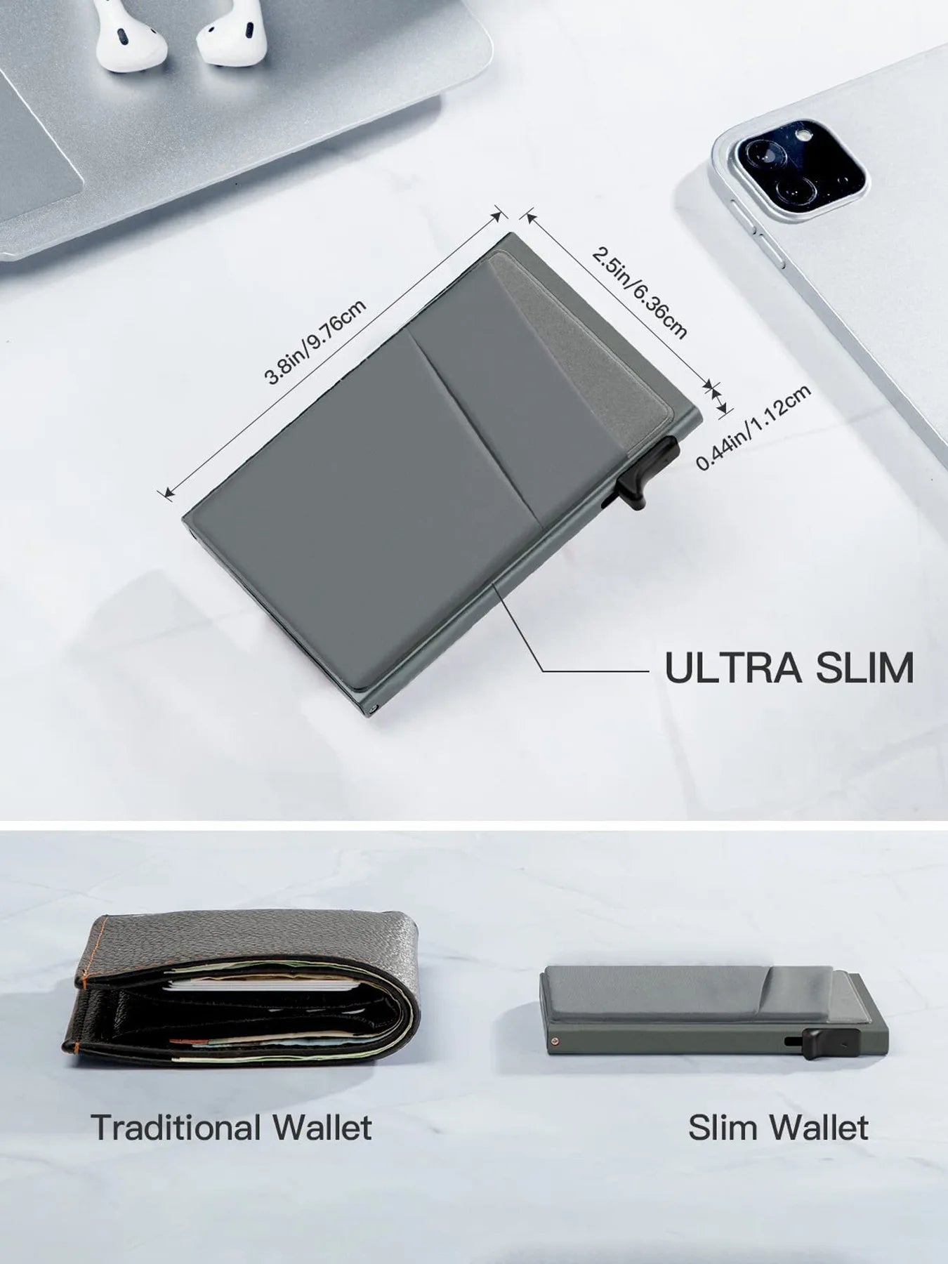 Anti-theft Cards Protectors Card Holder Minimalist Smart Wallet RFID Protection Aluminum Metal Box Cardholder Case Porte Carte Beauty World Shop