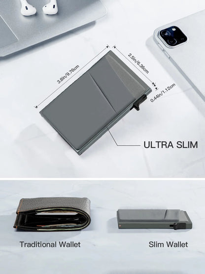 Anti-theft Cards Protectors Card Holder Minimalist Smart Wallet RFID Protection Aluminum Metal Box Cardholder Case Porte Carte Beauty World Shop