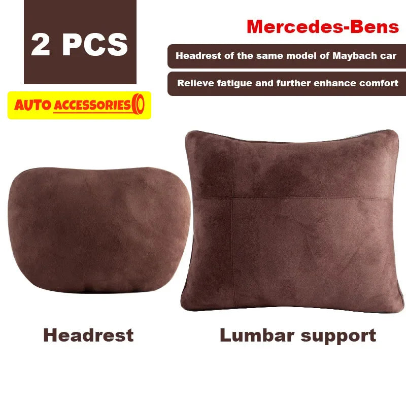 Car Headrest Neck Support Seat / Maybach Design S Class Soft Universal Adjustable Car Pillow Neck Rest Cushion High Quality Beauty World Shop