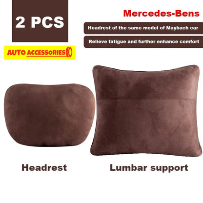 Car Headrest Neck Support Seat / Maybach Design S Class Soft Universal Adjustable Car Pillow Neck Rest Cushion High Quality Beauty World Shop