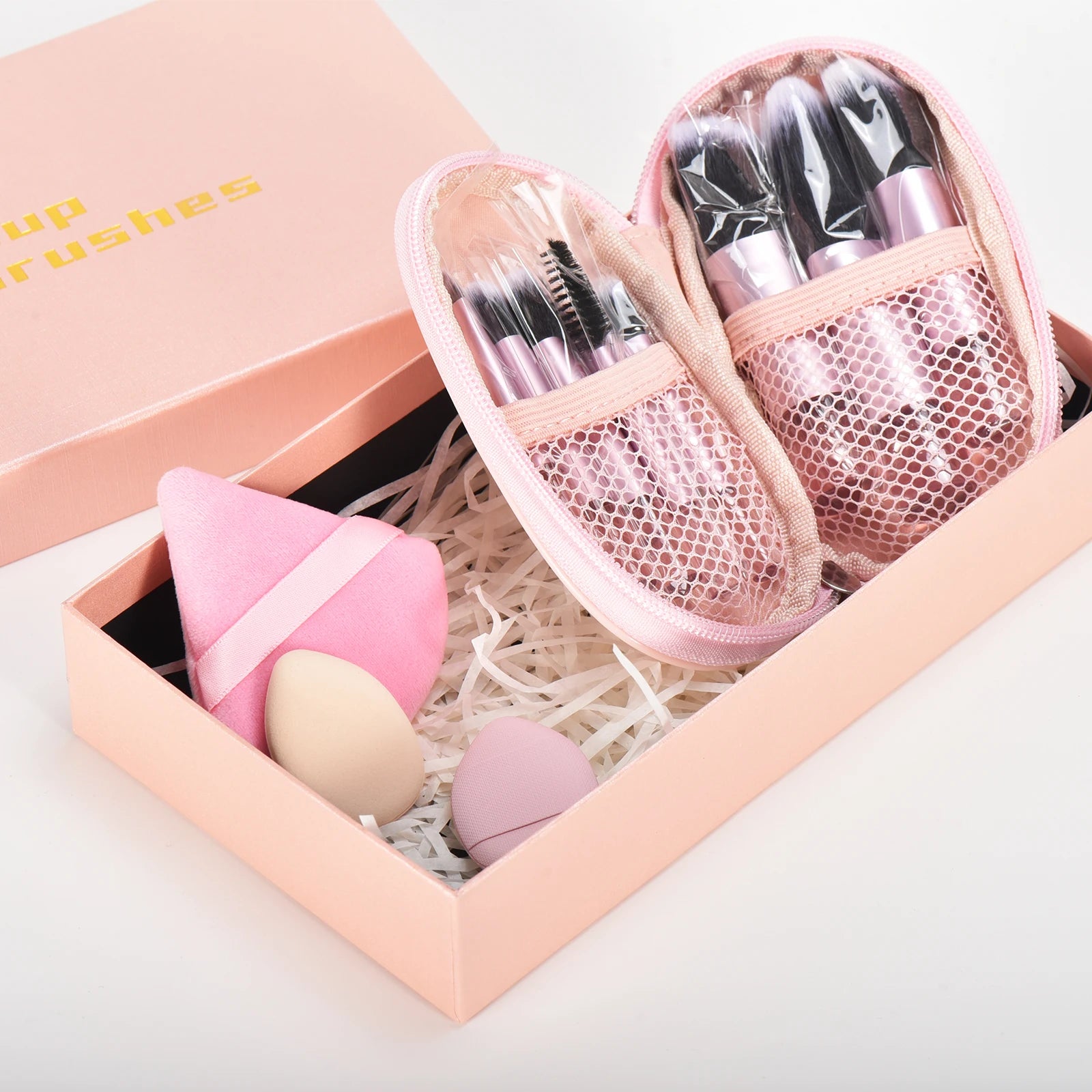 10 color Mini makeup brush Travel portable Makeup Tool Makeup Puff - Palm Brush Professional Makeup tool set Christmas gift Beauty World Shop