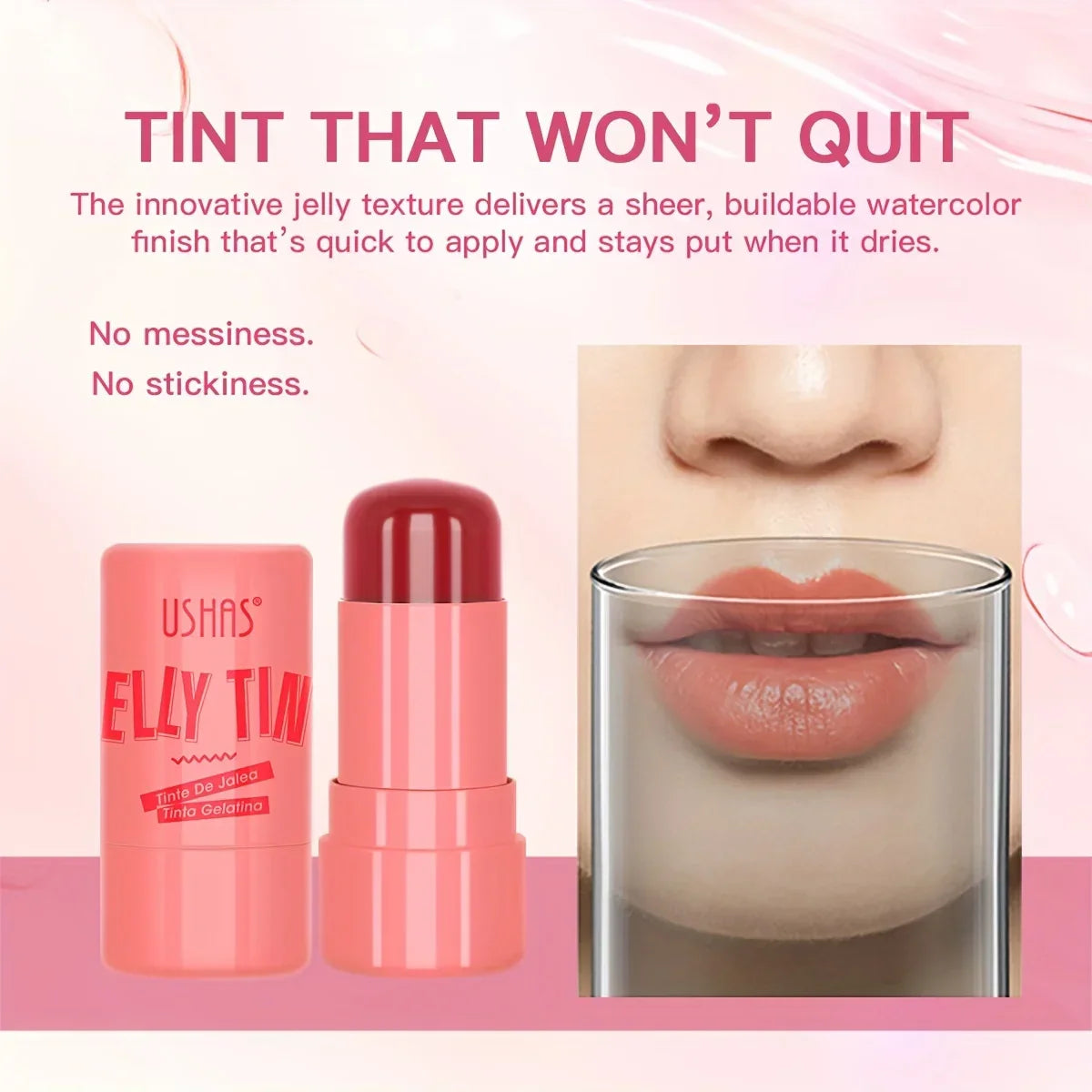 4 Colors Jelly Blush Stick Lip Balm Eyeshadow 3-in-1 Multi-Use Matte Blush Moisturize Brighten Lip Gloss Beauty Trend Shop