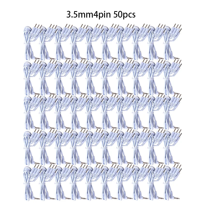 2/4 Pins Head 2.5/3.5mm Plug Type Electrode Cable Line Wire For Tens Acupuncture Electrical Nerve Muscle Stimulator Beauty World Shop