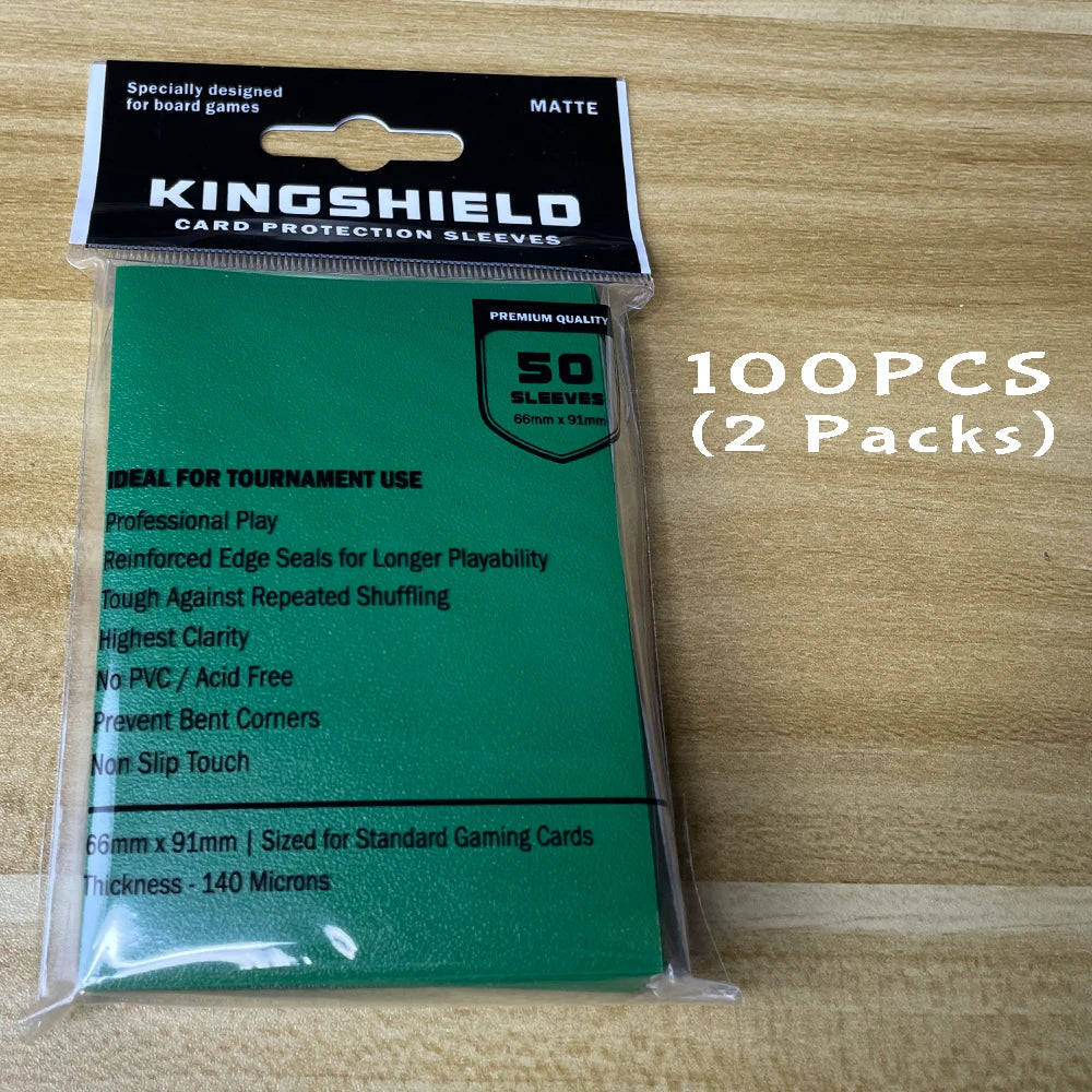 100PCS Matte Colorful Standard Size Card Sleeves TCG Trading Cards Protector Tarot Shield Board Games Cover PKM 66x91mm Beauty World Shop