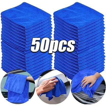 10Pcs Microfiber Towels Car Wash Drying Cloth Towel Household Cleaning Cloths Auto Detailing Polishing Cloth Home Clean Tools Beauty World Shop