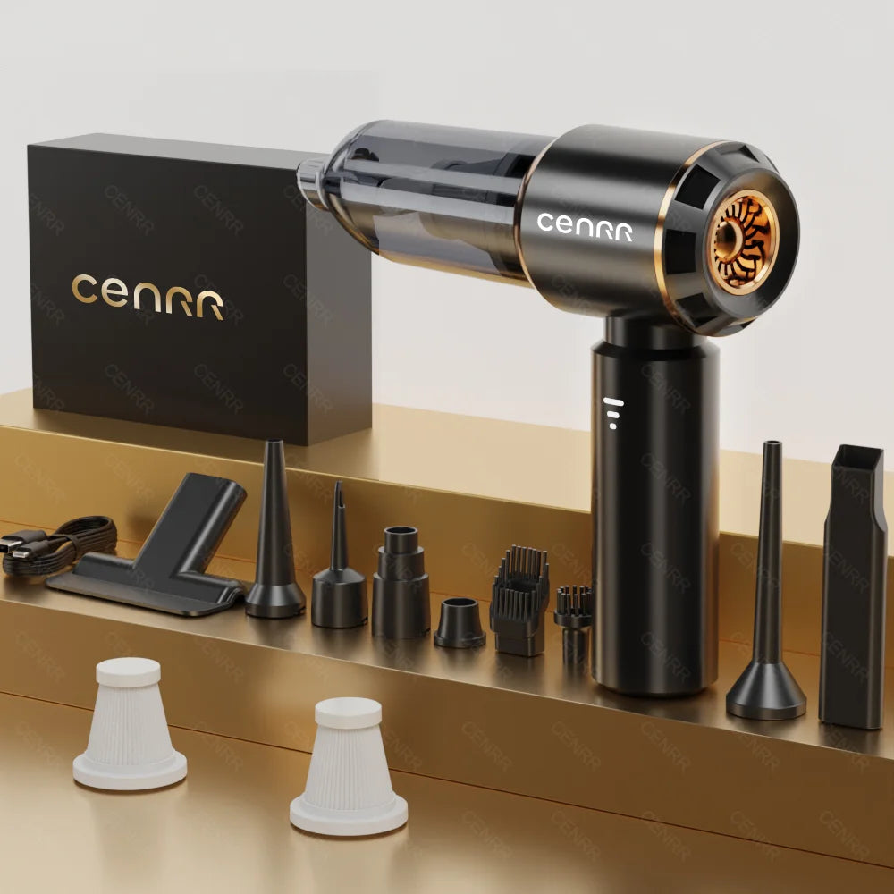CENRR Mini Car Vacuum Cleaner Cordless Powerful Wireless Car Cleaner HandHeld Portable Vacuum Cleaner Cleaning Machine Beauty World Shop