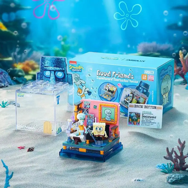 Spongebob Building Blocks Patrick Star Krusty Krab Squidward Tentacles Room Model Bricks Set Desktop Ornaments Kids Toys Gifts Beauty World Shop