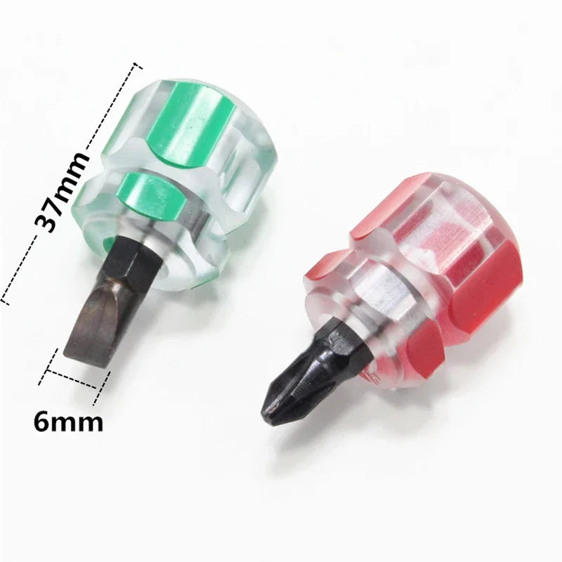 Screwdriver Kit Set Mini Small Portable Radish Head Screw Driver Transparent Handle Repair Hand Tools Precision Car Repair Beauty Trend Shop