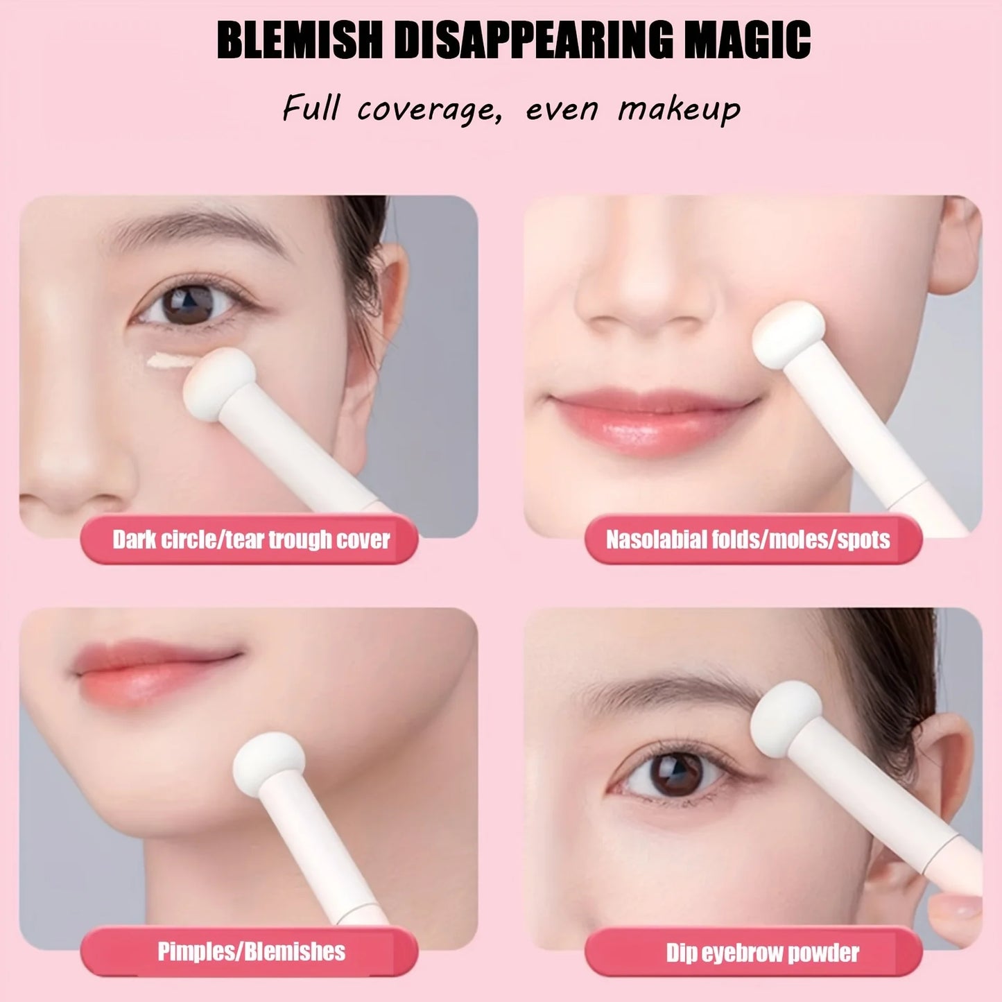 3Pcs Soft Mushroom Sponge Head Makeup Brushes,Concealer Brush Lipstick Lip Powder Puff ,Foundation Contour Cosmetic Tools Beauty World Shop