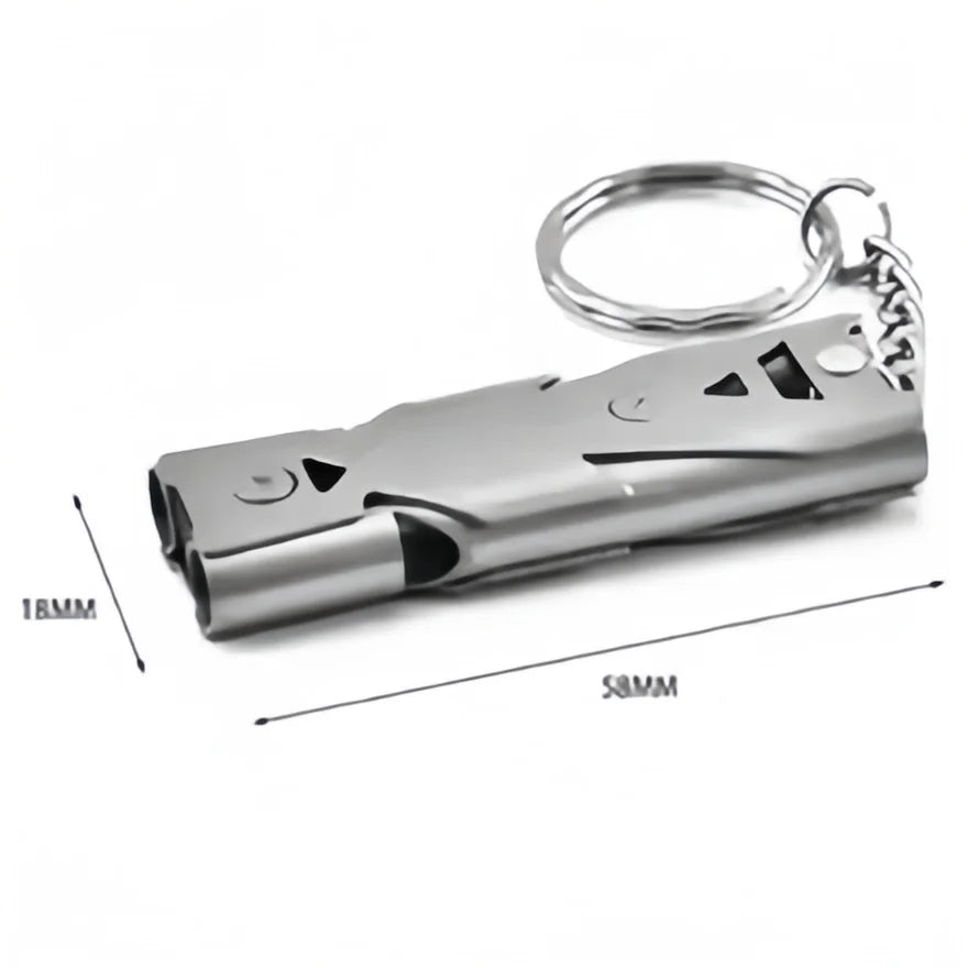 Survival Whistle Keychain–High Decibel,Emergency Whistle for Outdoor,Camping&Hiking–Double Tube Design,Loud Safety AlarmPortable Beauty World Shop