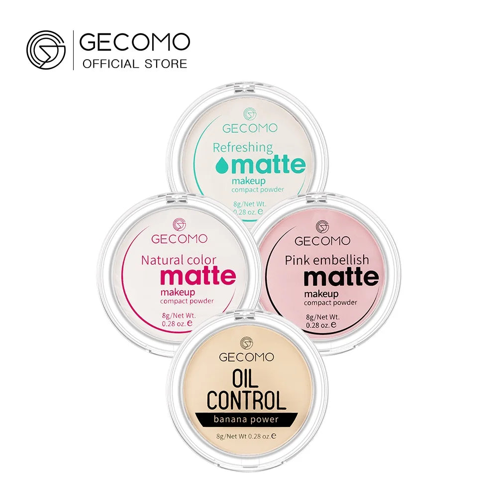 GECOMO Mattifying Compact Powder 12H Long Last Oil Control Silky Matt Makeup Setting Powder Translucent For All Skin Tones Beauty World Shop