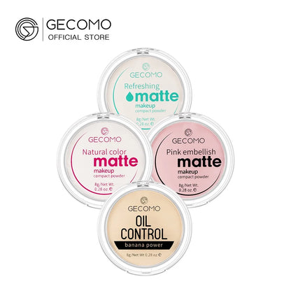 GECOMO Mattifying Compact Powder 12H Long Last Oil Control Silky Matt Makeup Setting Powder Translucent For All Skin Tones Beauty World Shop