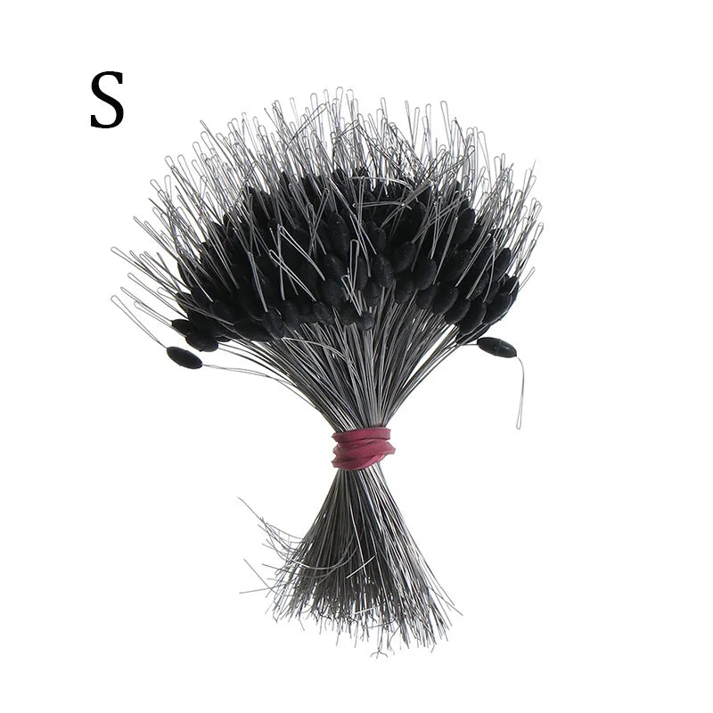 300Pcs Silicone Space Bean Oval Stopper Bobber Profession Fishing Float Resistance Anti-Strand Fish Line Fishing Gear Beauty World Shop