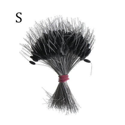 300Pcs Silicone Space Bean Oval Stopper Bobber Profession Fishing Float Resistance Anti-Strand Fish Line Fishing Gear Beauty World Shop