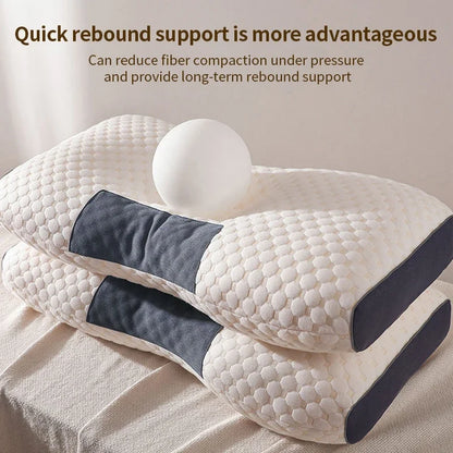 New Soybean Fiber Cervical Orthopedic Neck Pillow - Massage SPA Pillow for Household Sleep & Neck Protection