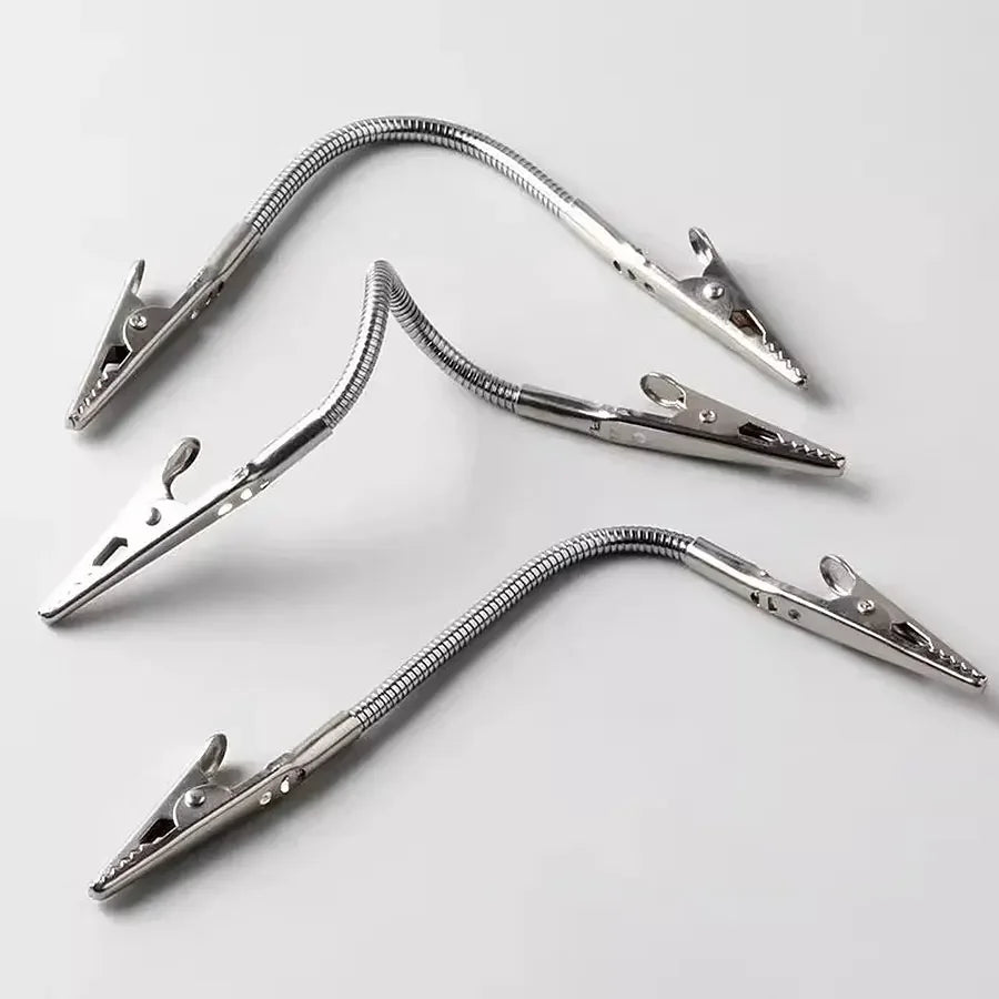 1/2/3pcs, double headed metal clip, crocodile mosquito coil clip, bendable advertising label clip, clip for Aromatic metal clip Beauty Trend Shop